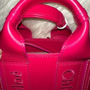 💖NWT!! AUTHENTIC CHLOE WOODY MINI TOTE FIZZY PINK